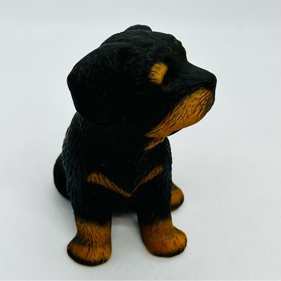 Vintage 1986 Global Art Harvey Knox Kingdom Rottweiler Puppy Signed Porcelain - Picture 6 of 12